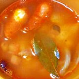 ズッキーニとミックス豆のトマトスープ